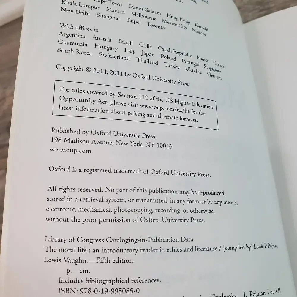 The Moral Life: An Introductory Reader in Ethics and Literature by Pojman Paperb